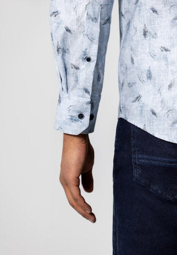 Hemden lange mouw blauw State of Art