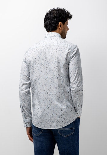 Hemden lange mouw blauw State of Art