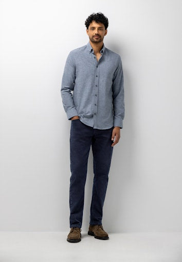 Hemden lange mouw blauw State of Art
