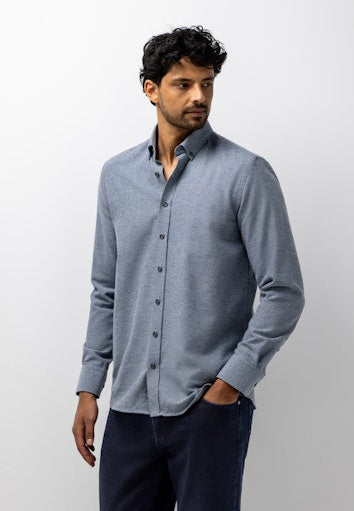 Hemden lange mouw blauw State of Art