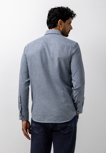 Hemden lange mouw blauw State of Art