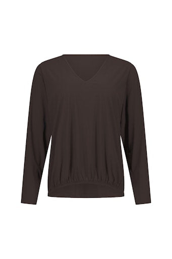 Blouses lange mouw bruin Studio Anneloes
