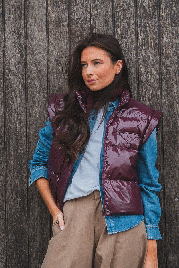 Bodywarmers paars DOU DOUN