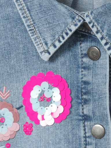 Blouses lange mouw blauw eiszeit
