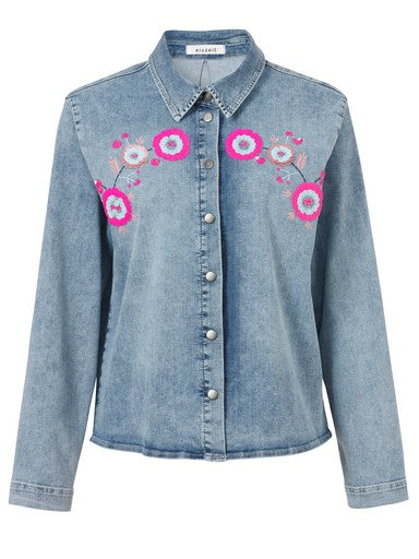 Blouses lange mouw blauw eiszeit