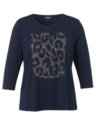T-shirts lange mouw blauw Via Appia Due