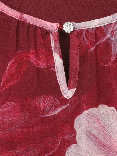 Blouses lange mouw rood Via Appia Due