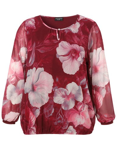 Blouses lange mouw rood Via Appia Due
