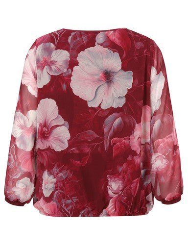 Blouses lange mouw rood Via Appia Due