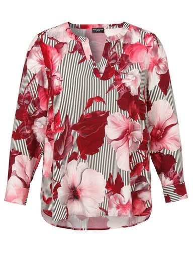 Blouses lange mouw rood Via Appia Due