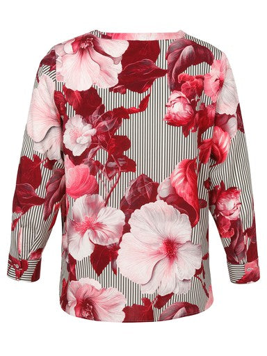 Blouses lange mouw rood Via Appia Due