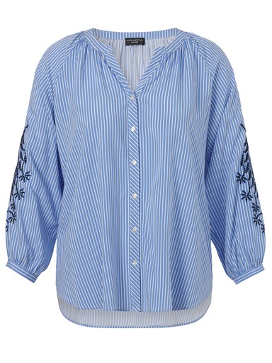 Blouses lange mouw blauw Via Appia Due