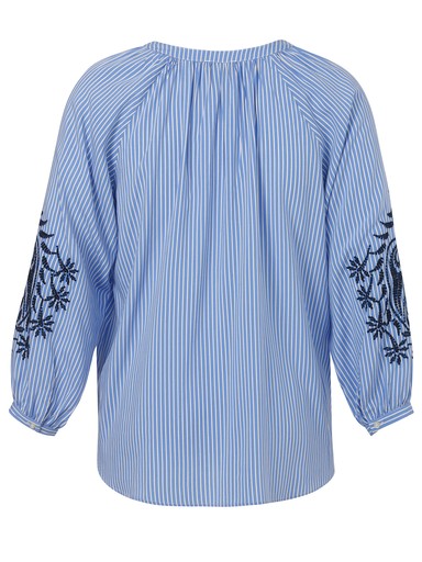 Blouses lange mouw blauw Via Appia Due