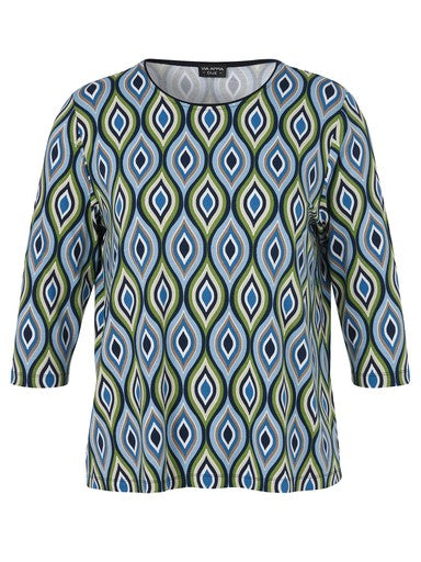 T-shirts lange mouw blauw Via Appia Due