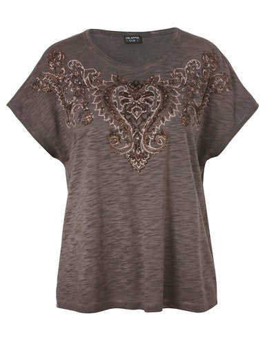 T-shirts korte mouw bruin Via Appia Due