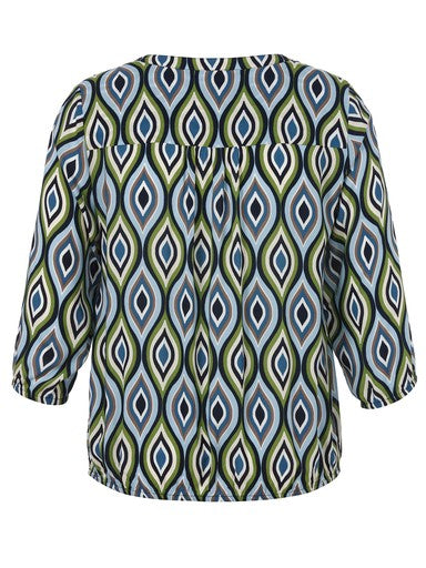 Blouses lange mouw blauw Via Appia Due