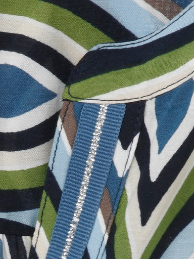 Blouses lange mouw blauw Via Appia Due