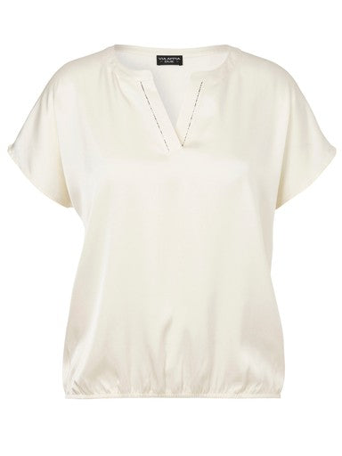 Blouses korte mouw beige Via Appia Due