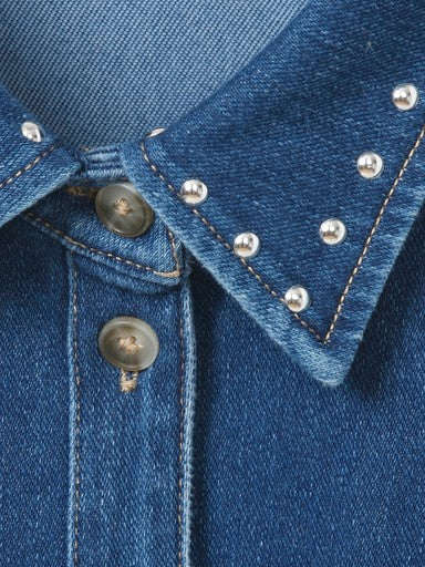 Blouses lange mouw blauw Via Appia Due