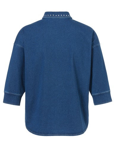 Blouses lange mouw blauw Via Appia Due