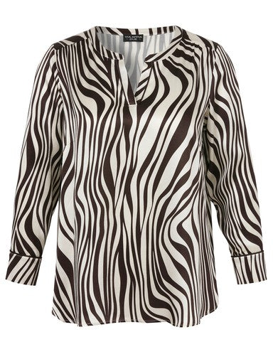 Blouses lange mouw beige Via Appia Due