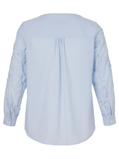 Blouses lange mouw blauw Via Appia Due