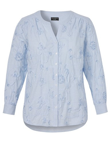 Blouses lange mouw blauw Via Appia Due