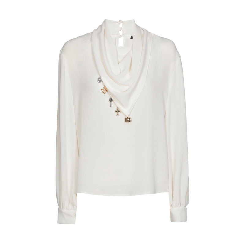 Blouses lange mouw beige Caroline Biss
