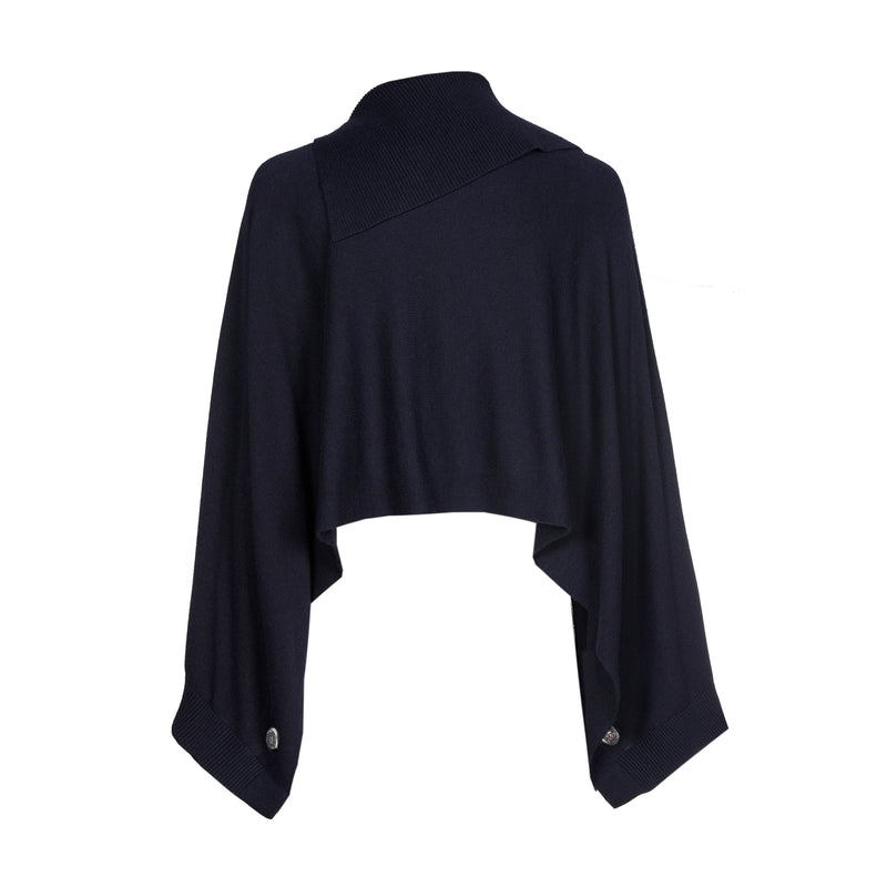 Poncho's navy Caroline Biss