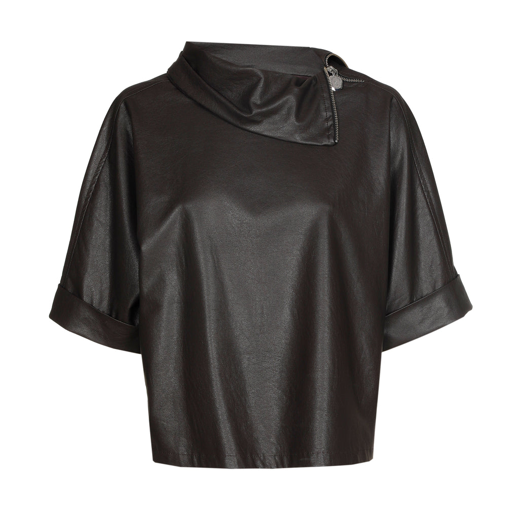 Blouses korte mouw bruin Caroline Biss