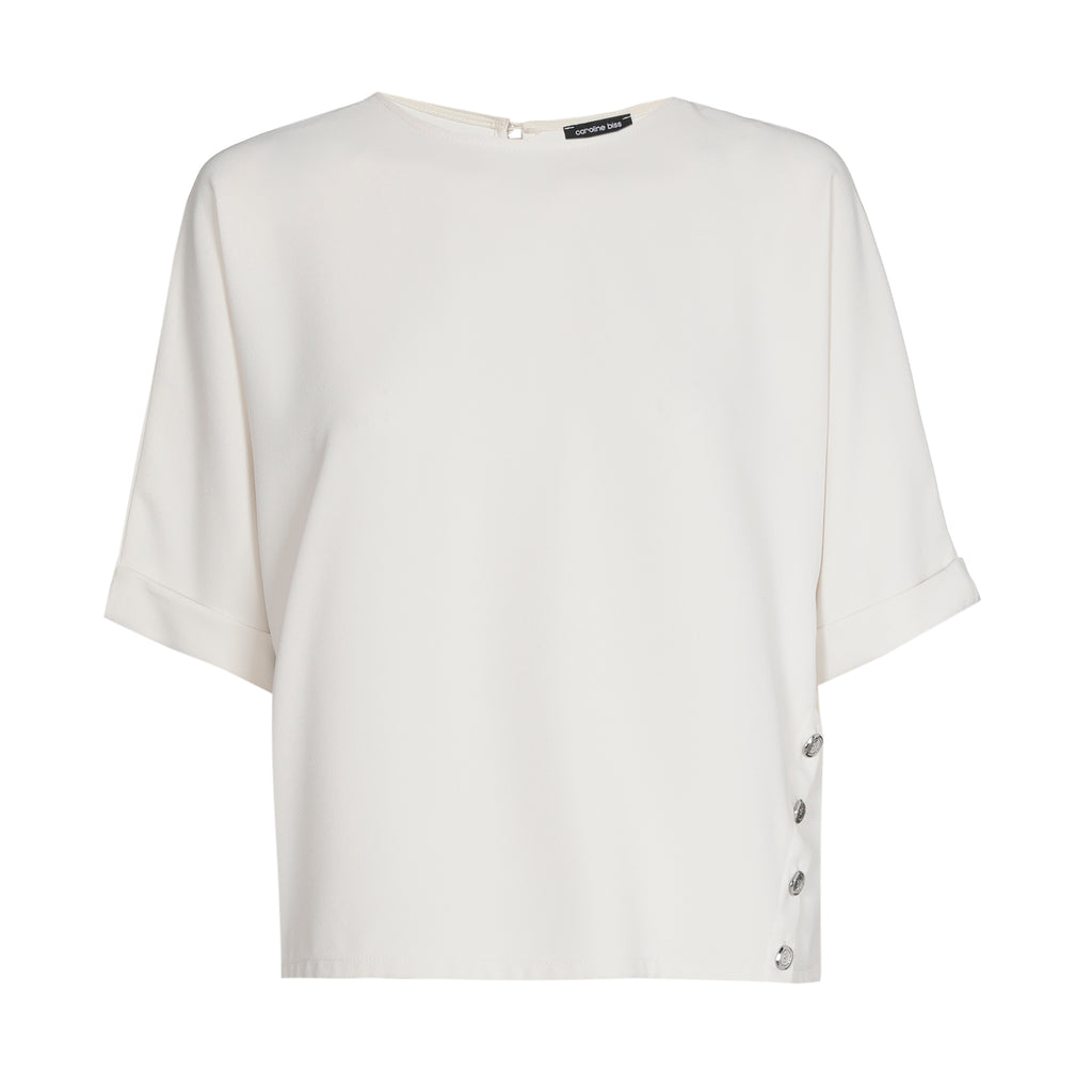 Blouses korte mouw beige Caroline Biss
