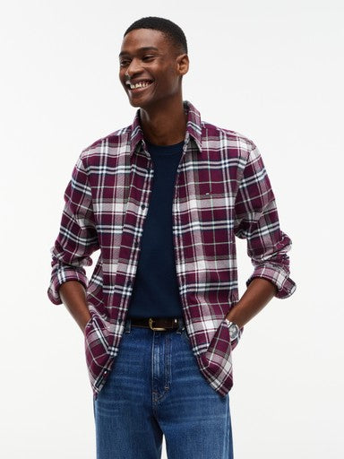 Hemden lange mouw rood Tommy Hilfiger