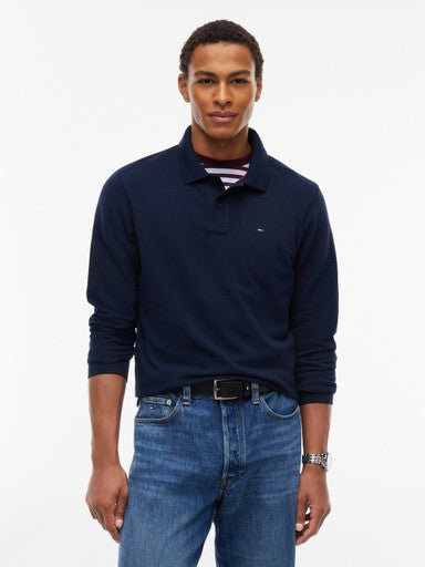 Polo's lange mouw navy Tommy Hilfiger