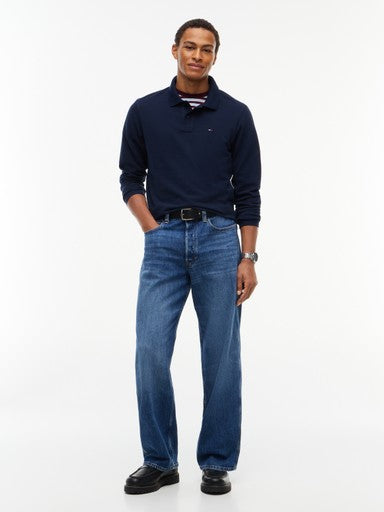 Polo's lange mouw navy Tommy Hilfiger