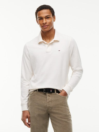 Polo's lange mouw wit Tommy Hilfiger
