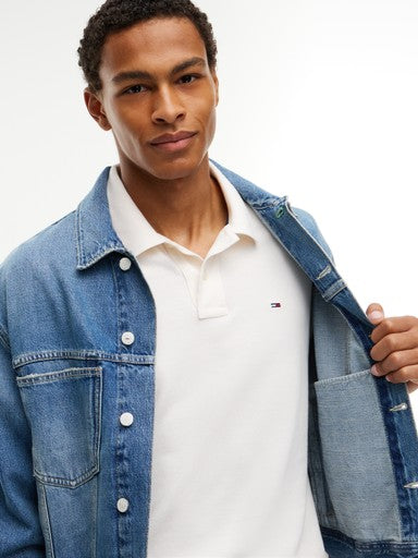 Polo's lange mouw wit Tommy Hilfiger