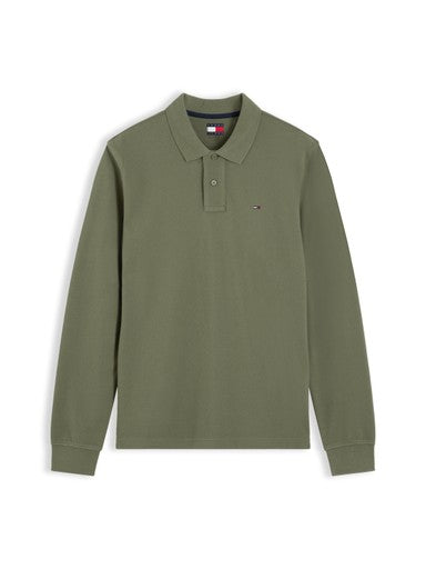 Polo's lange mouw groen Tommy Hilfiger