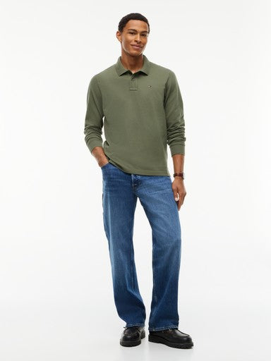 Polo's lange mouw groen Tommy Hilfiger