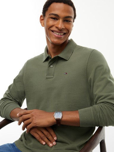 Polo's lange mouw groen Tommy Hilfiger