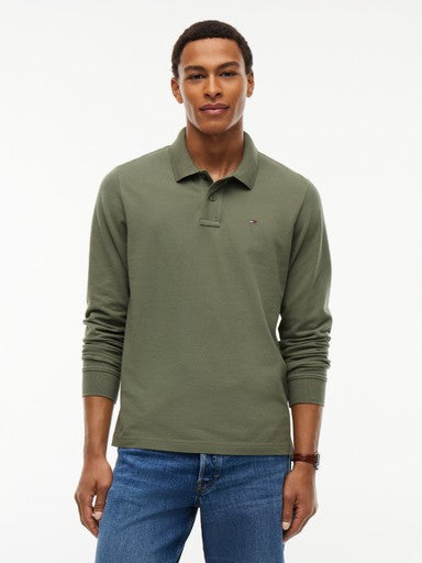 Polo's lange mouw groen Tommy Hilfiger