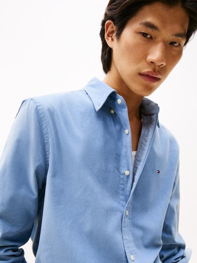 Hemden lange mouw blauw Tommy Hilfiger