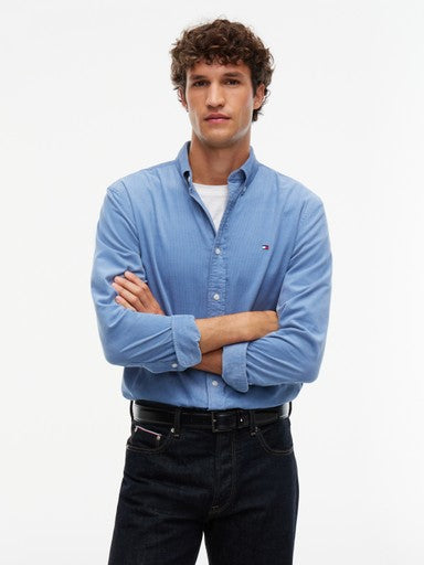 Hemden lange mouw blauw Tommy Hilfiger