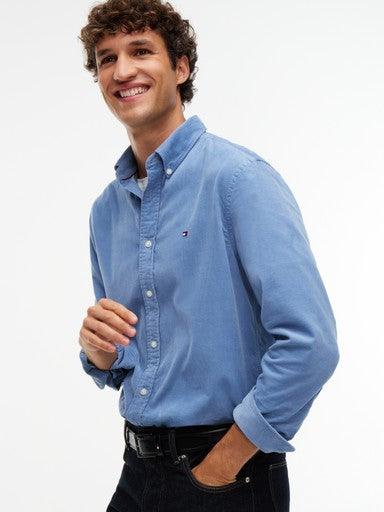 Hemden lange mouw blauw Tommy Hilfiger