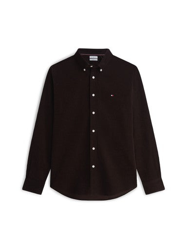 Hemden lange mouw bruin Tommy Hilfiger