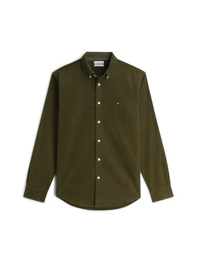 Hemden lange mouw groen Tommy Hilfiger