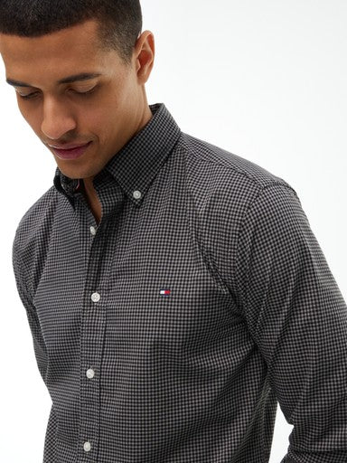 Hemden lange mouw grijs Tommy Hilfiger