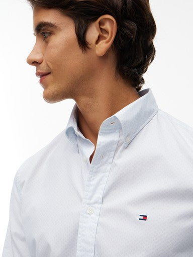 Hemden lange mouw blauw Tommy Hilfiger