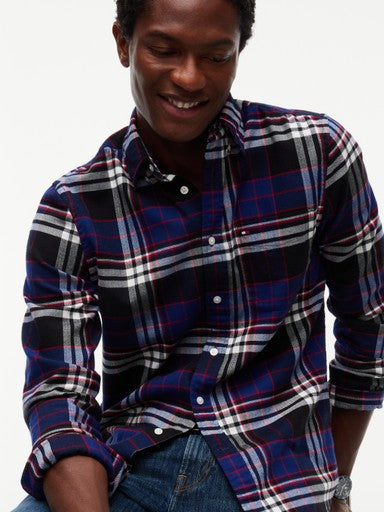 Hemden lange mouw blauw Tommy Hilfiger