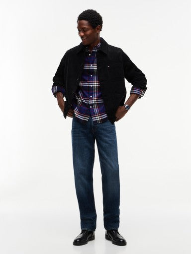 Hemden lange mouw blauw Tommy Hilfiger