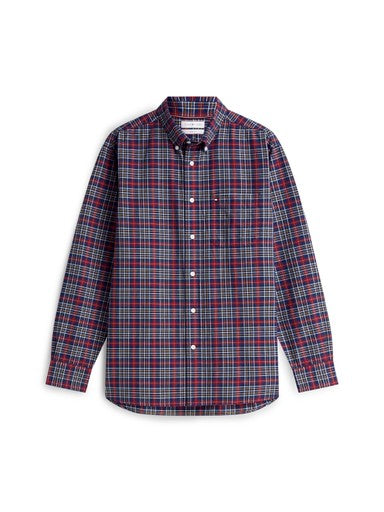 Hemden lange mouw blauw Tommy Hilfiger